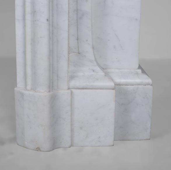 Napoleon III style mantel in Carrara marble Napoleon III style mantel in Carrara marble-12
