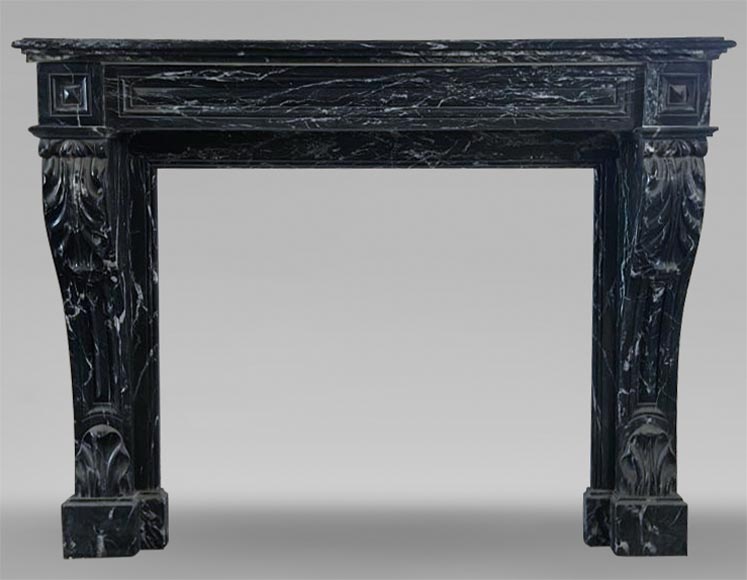 Napoleon III style mantel in Marquina marble Napoleon III style mantel in Marquina marble-0
