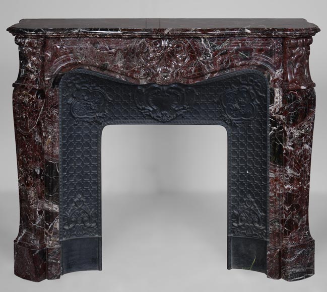 Louis XV style fireplace in Rosso Levanto marble Louis XV style fireplace in Rosso Levanto marble-0