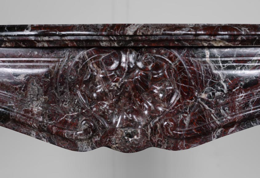 Louis XV style fireplace in Rosso Levanto marble Louis XV style fireplace in Rosso Levanto marble-1