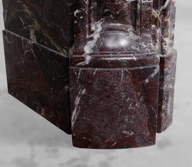 Louis XV style fireplace in Rosso Levanto marble Louis XV style fireplace in Rosso Levanto marble-5