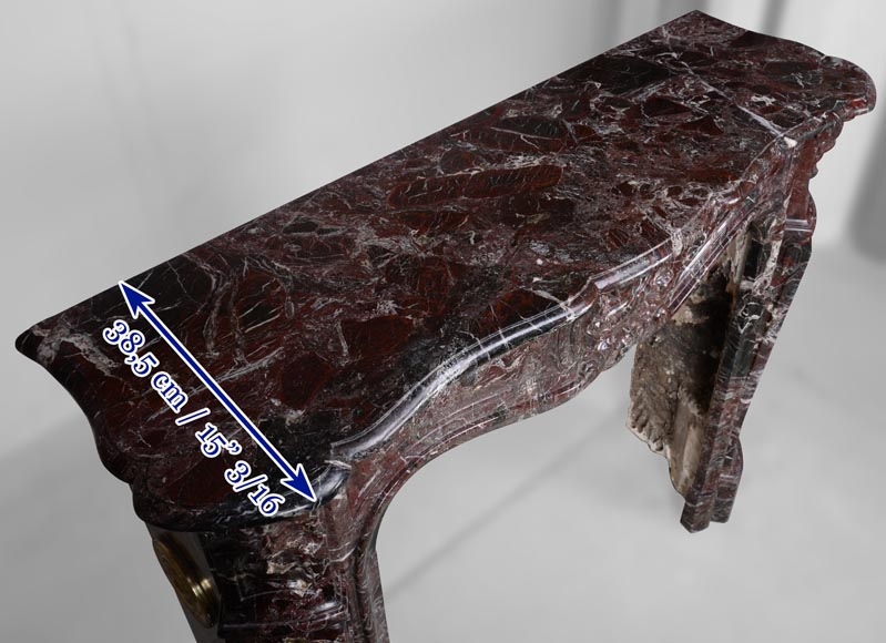 Louis XV style fireplace in Rosso Levanto marble Louis XV style fireplace in Rosso Levanto marble-9