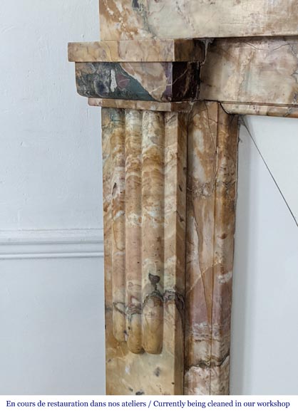 Art déco style mantel in Brèche de Médous Art déco style mantel in Brèche de Médous-4