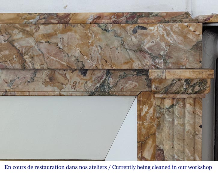 Art déco style mantel in Brèche de Médous Art déco style mantel in Brèche de Médous-6