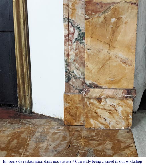 Art déco style mantel in Brèche de Médous Art déco style mantel in Brèche de Médous-7