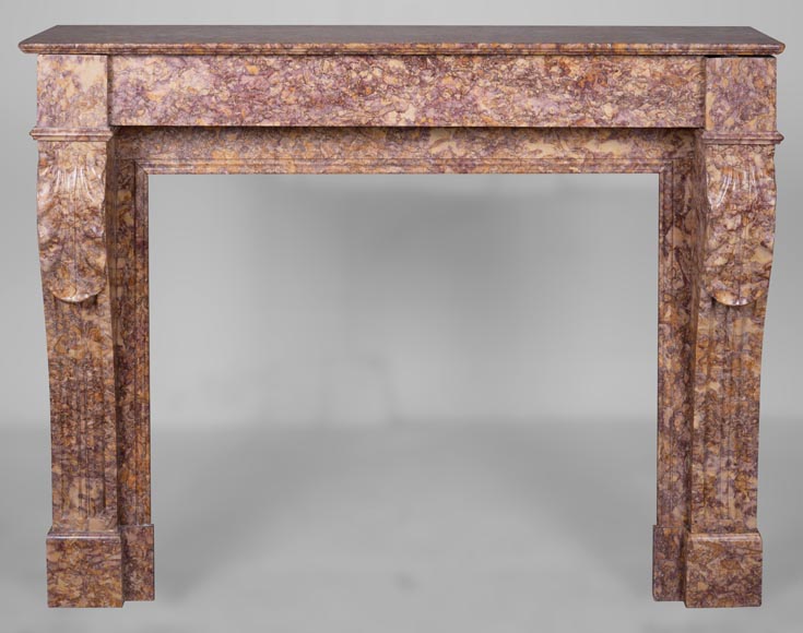 Louis XVI style mantel in Brocatelle marble Louis XVI style mantel in Brocatelle marble-0