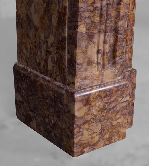 Louis XVI style mantel in Brocatelle marble Louis XVI style mantel in Brocatelle marble-5