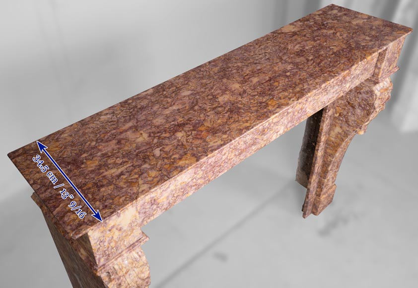 Louis XVI style mantel in Brocatelle marble Louis XVI style mantel in Brocatelle marble-9