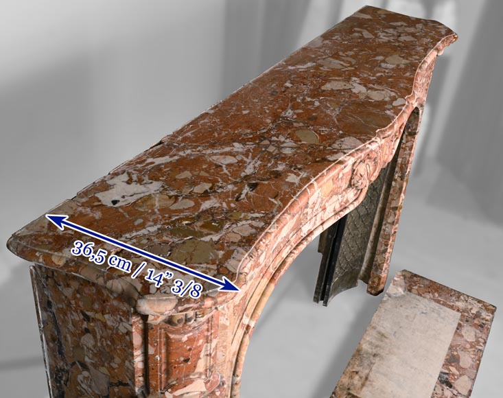 Louis XV style mantel in Breche de Montmeyan Louis XV style mantel in Breche de Montmeyan-13