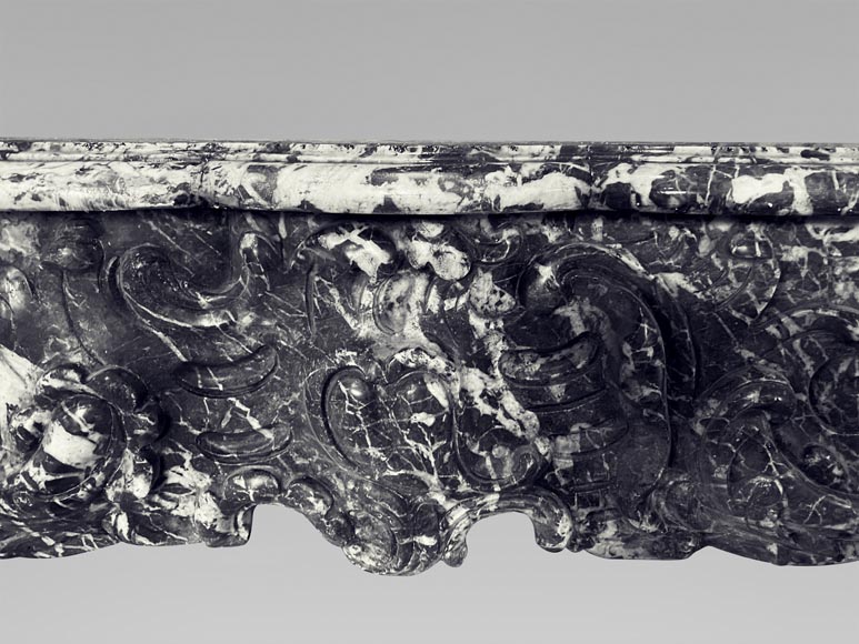 Beautiful Louis XV period mantel in grey Sainte Anne marble Beautiful Louis XV period mantel in grey Sainte Anne marble-1