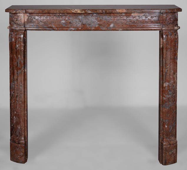 Louis XVI period mantel in Royal Red marble Louis XVI period mantel in Royal Red marble-0