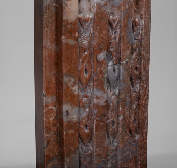Louis XVI period mantel in Royal Red marble Louis XVI period mantel in Royal Red marble-8
