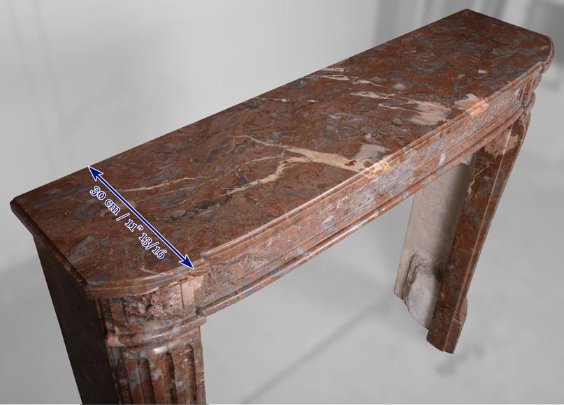 Louis XVI period mantel in Royal Red marble Louis XVI period mantel in Royal Red marble-10