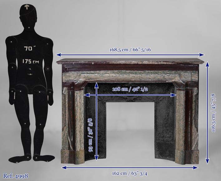 Louis XIV style mantel in Campan marble Louis XIV style mantel in Campan marble-11