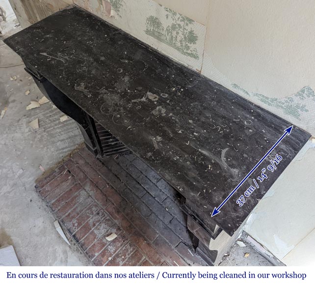 Napoleon III style marble mantel Napoleon III style marble mantel-8