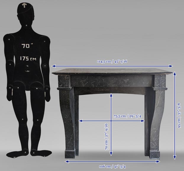 Napoleon III style marble mantel Napoleon III style marble mantel-9