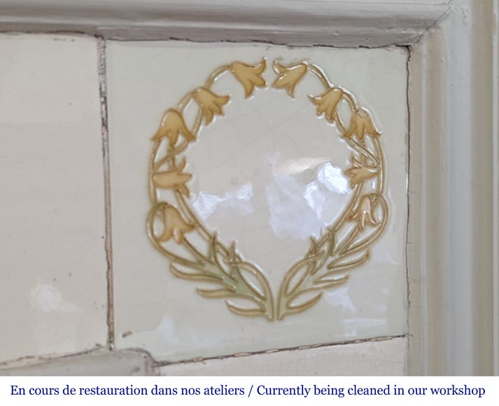 Louis XVI style wood mantel decorated with a mythological scene Louis XVI style wood mantel decorated with a mythological scene-6