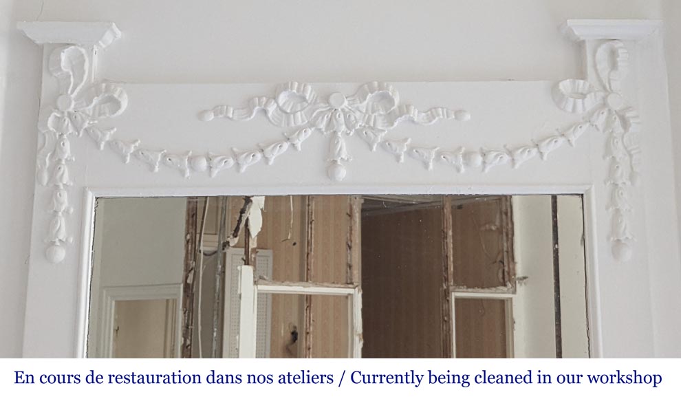 Louis XVI style wood mantel decorated with a mythological scene Louis XVI style wood mantel decorated with a mythological scene-2