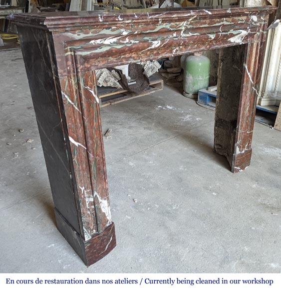 Louis XIV style mantel in Griotte marble Louis XIV style mantel in Griotte marble-2