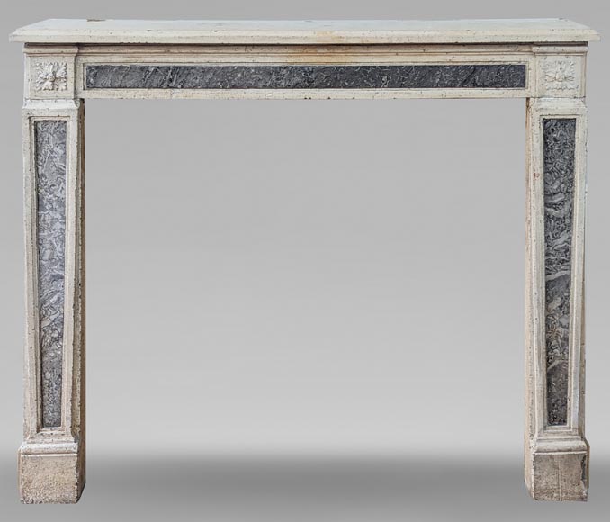 Louis XVI period stone and marble mantel Louis XVI period stone and marble mantel-0