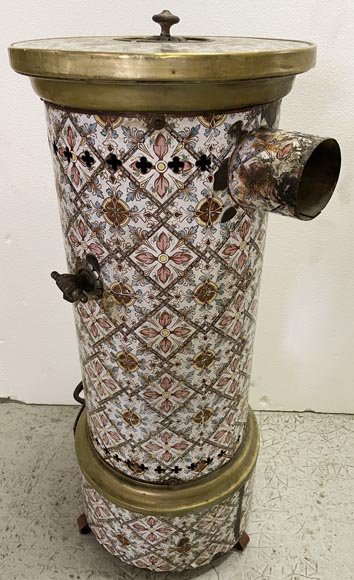 Antique polychrome stove Antique polychrome stove-2