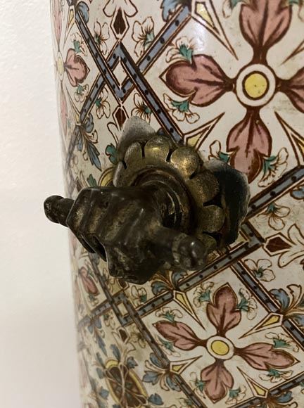 Antique polychrome stove Antique polychrome stove-5