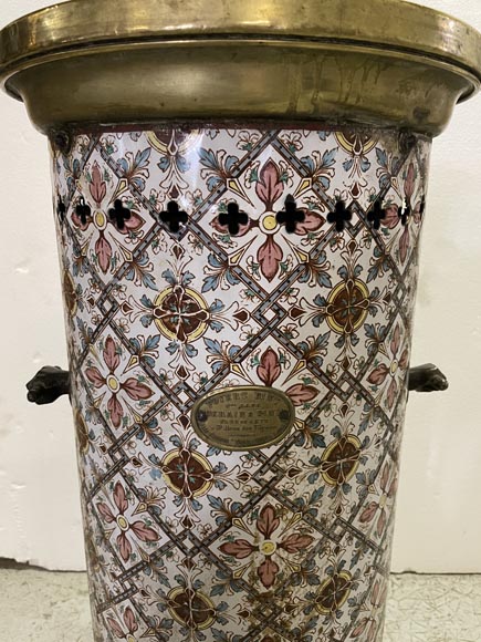 Antique polychrome stove Antique polychrome stove-6