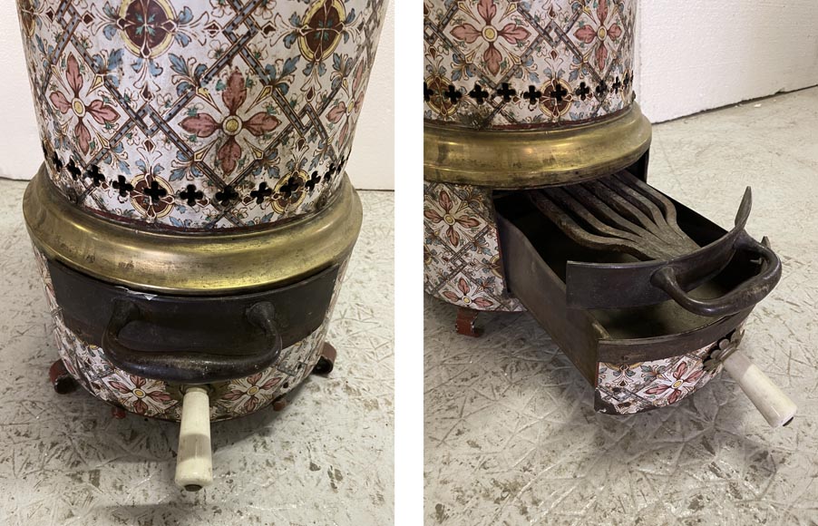 Antique polychrome stove Antique polychrome stove-8