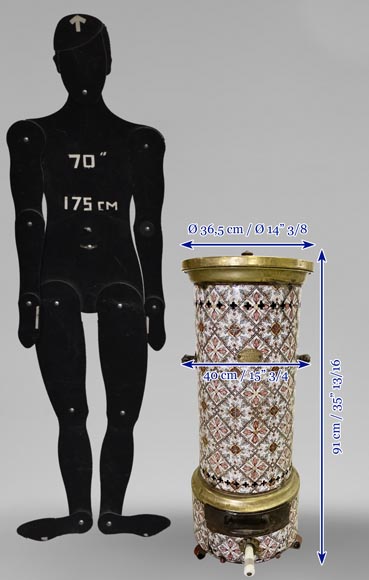 Antique polychrome stove Antique polychrome stove-10