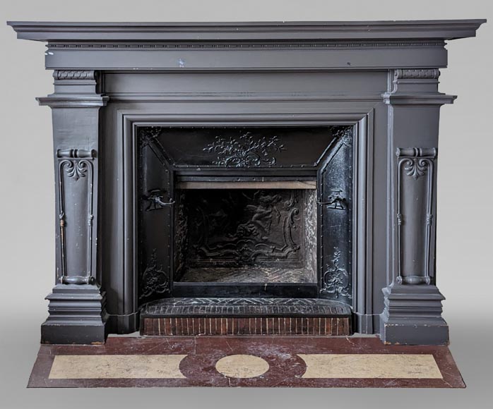 Napoleon III style mantel in painted wood Napoleon III style mantel in painted wood-0