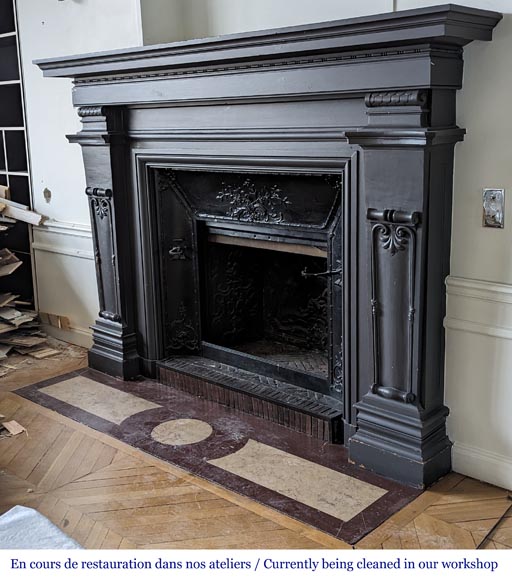 Napoleon III style mantel in painted wood Napoleon III style mantel in painted wood-6