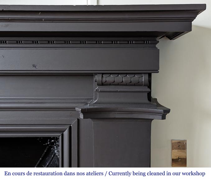 Napoleon III style mantel in painted wood Napoleon III style mantel in painted wood-8