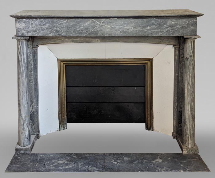 Directoire style mantel with detached columns in Turquin marble Directoire style mantel with detached columns in Turquin marble-0