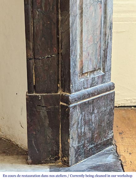 Louis XV style Pompadour mantel in Campan marble Louis XV style Pompadour mantel in Campan marble-7