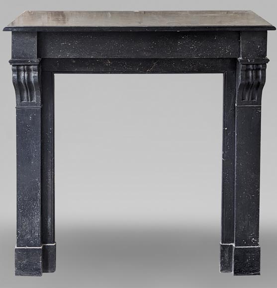 Napoleon III style mantel with black marble modillon Napoleon III style mantel with black marble modillon-0