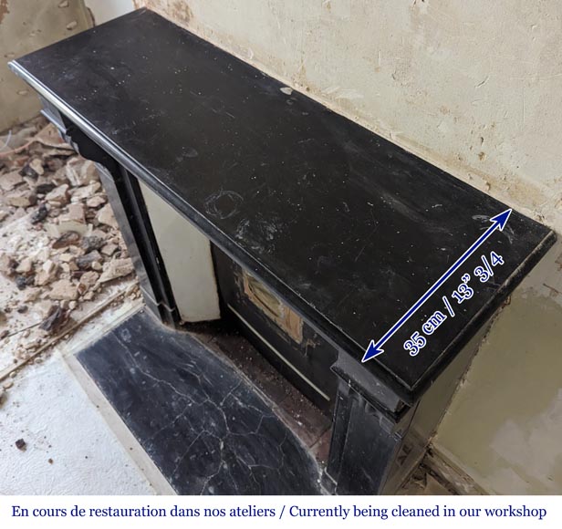 Napoleon III style mantel with black marble modillon Napoleon III style mantel with black marble modillon-9