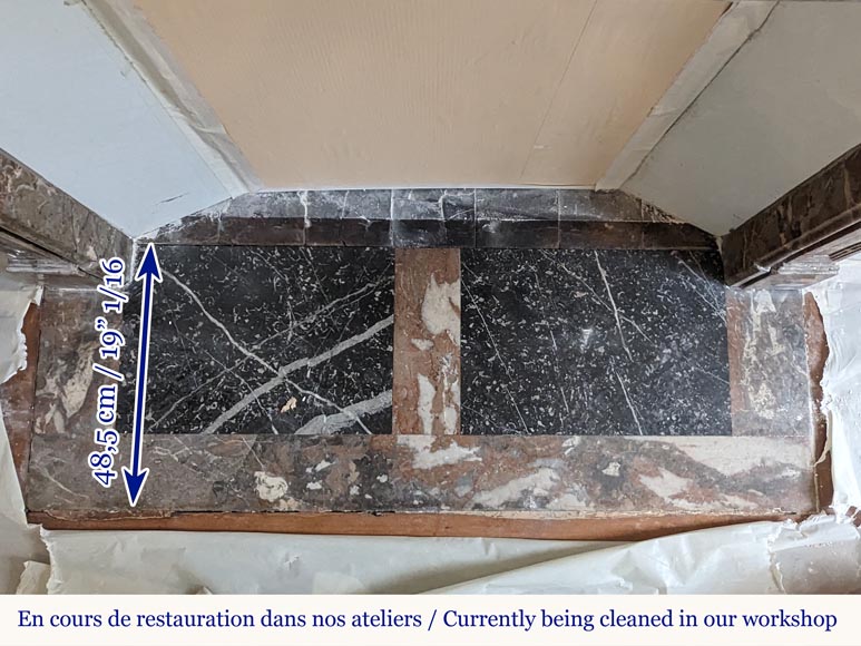 Louis XVI period mantel in Rouge Royal marble Louis XVI period mantel in Rouge Royal marble-8