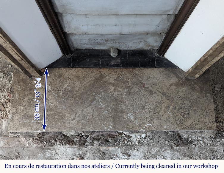 Louis XV style Pompadour mantel carved in Lunel marble Louis XV style Pompadour mantel carved in Lunel marble-8