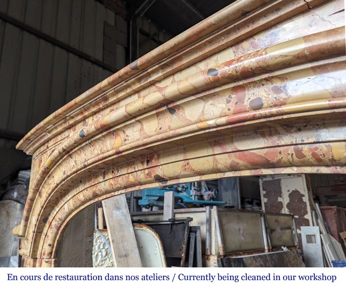 Regence style mantelpiece in Breche d'Alep Regence style mantelpiece in Breche d'Alep-5