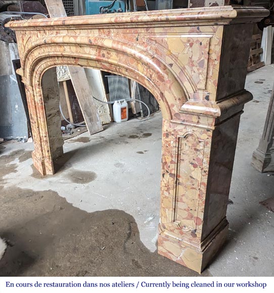 Regence style mantelpiece in Breche d'Alep Regence style mantelpiece in Breche d'Alep-7