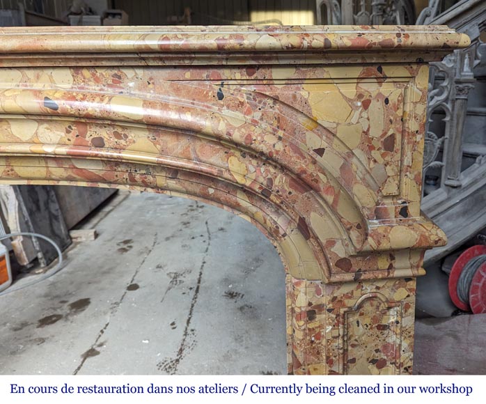 Regence style mantelpiece in Breche d'Alep Regence style mantelpiece in Breche d'Alep-8
