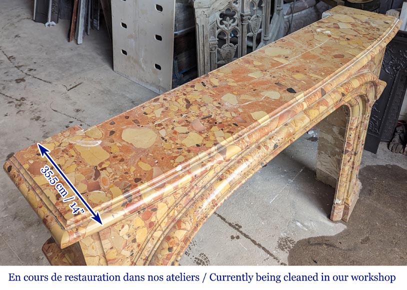 Regence style mantelpiece in Breche d'Alep Regence style mantelpiece in Breche d'Alep-10