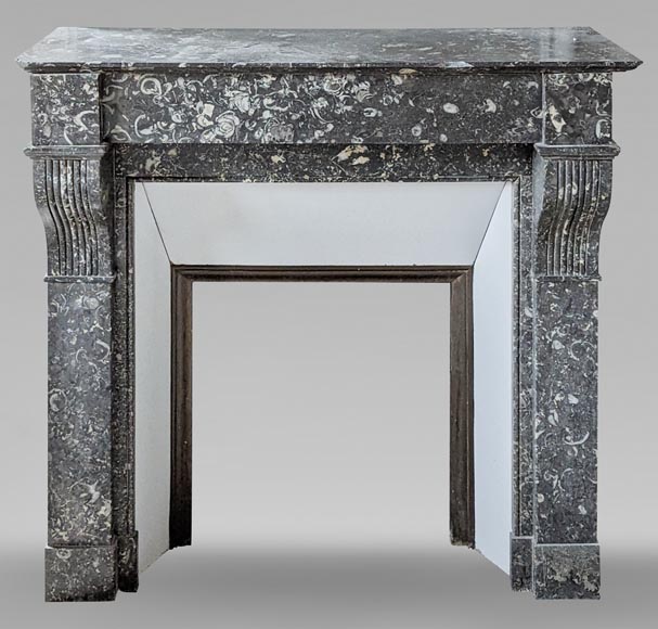 Napoleon III style mantelpiece with striated scrolls Napoleon III style mantelpiece with striated scrolls-0