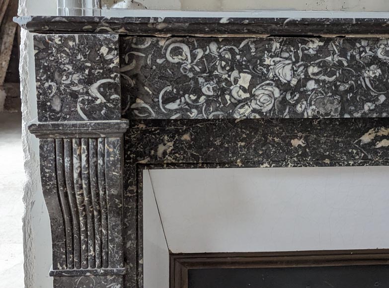 Napoleon III style mantelpiece with striated scrolls Napoleon III style mantelpiece with striated scrolls-2