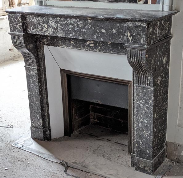 Napoleon III style mantelpiece with striated scrolls Napoleon III style mantelpiece with striated scrolls-4