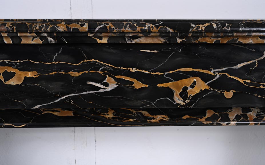 Napoleon III style lion paw mantel carved in Portor marble Napoleon III style lion paw mantel carved in Portor marble-1