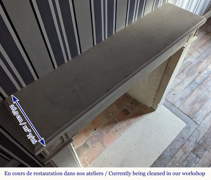 Louis XVI style stone mantel with diamond carved heads Louis XVI style stone mantel with diamond carved heads-8