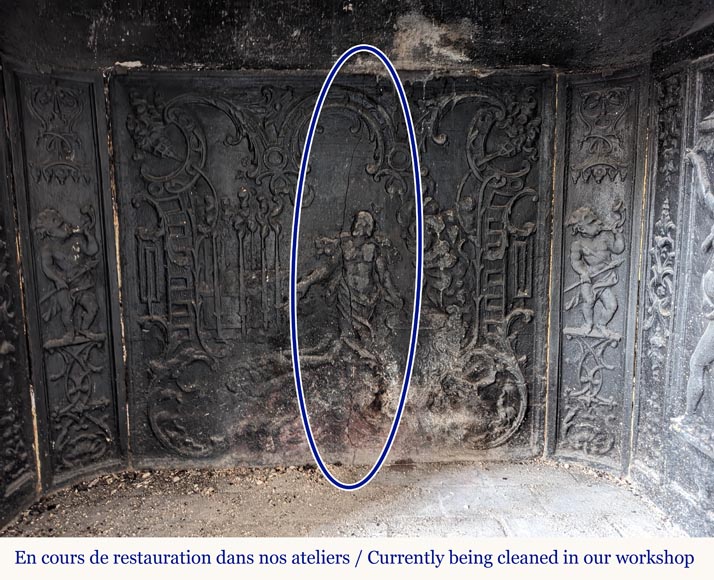 Louis XV period Turquin marble mantel with beautiful shell Louis XV period Turquin marble mantel with beautiful shell-11