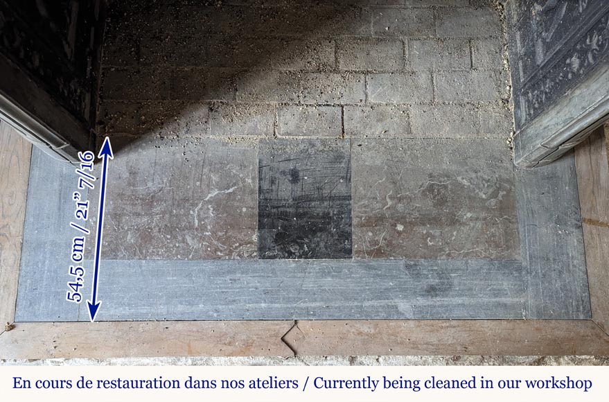 Louis XV period Turquin marble mantel with beautiful shell Louis XV period Turquin marble mantel with beautiful shell-13