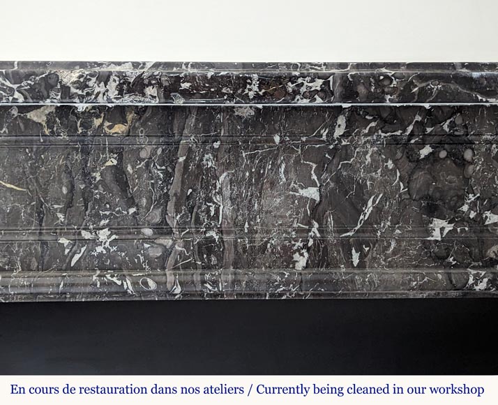 Louis XVI period mantel in Gris Saint Anne marble Louis XVI period mantel in Gris Saint Anne marble-1